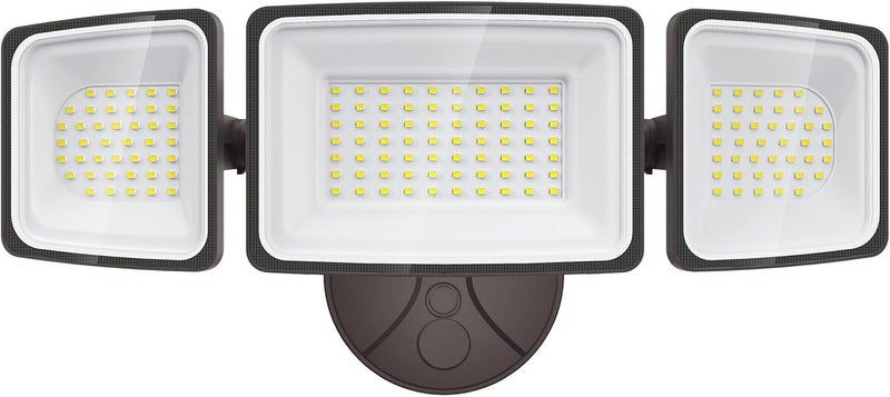 Onforu 130W Flood Lights Outdoor, 13000LM Brightness LED Light Outside, IP65 Waterproof LED Exterior Floodlight with 3 Adjustable Heads, 6500K White Outdoor Security Light for Yard Garage Eave - Image 1